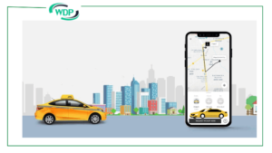taxi booking app interface